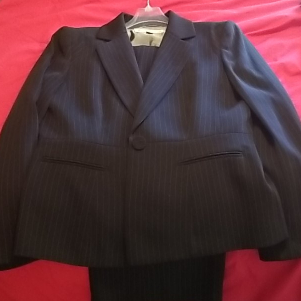 Navy blue pinstriped Woman's Suit